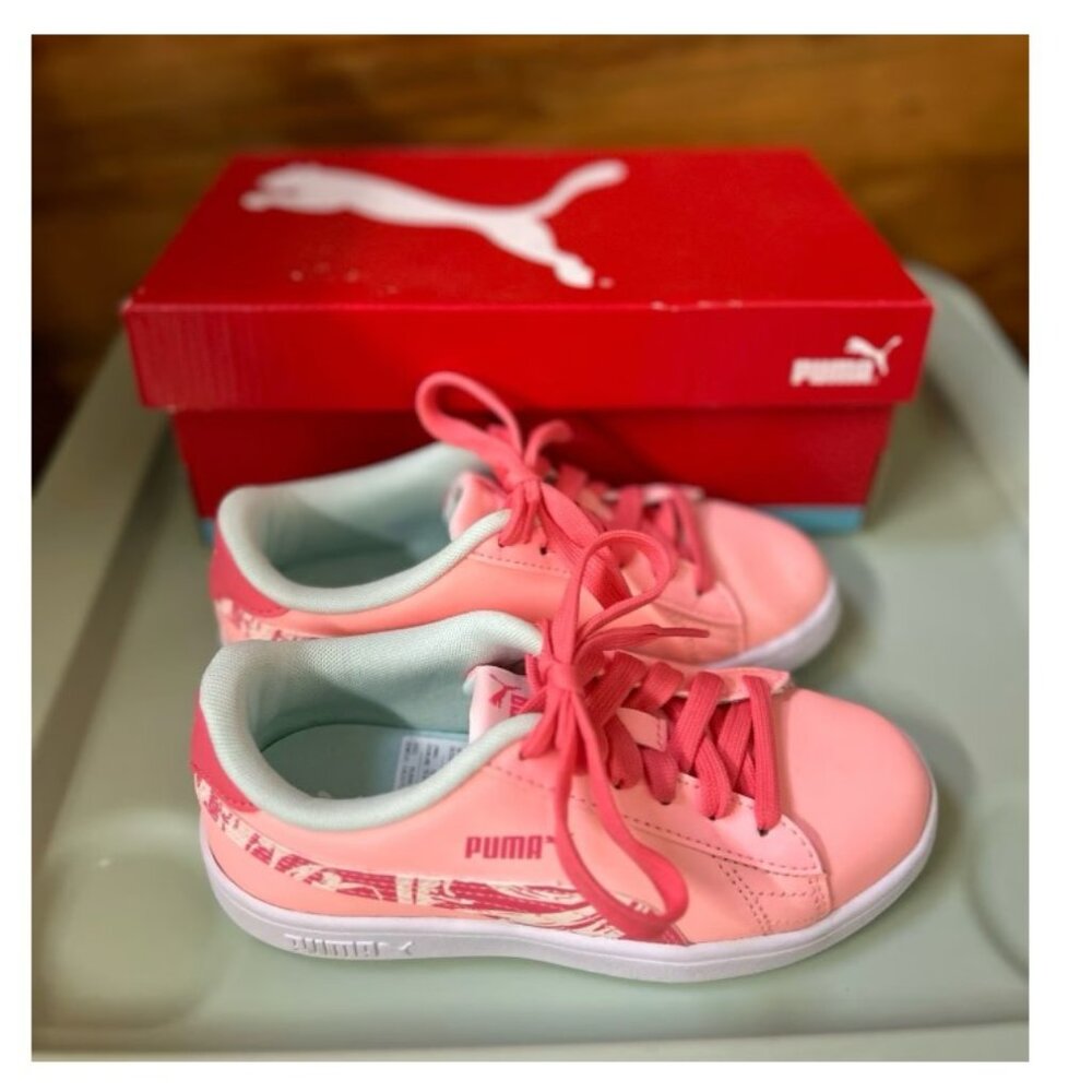 NEW Puma smash v2 Flamingo toddler shoes sun kissed coral 1c